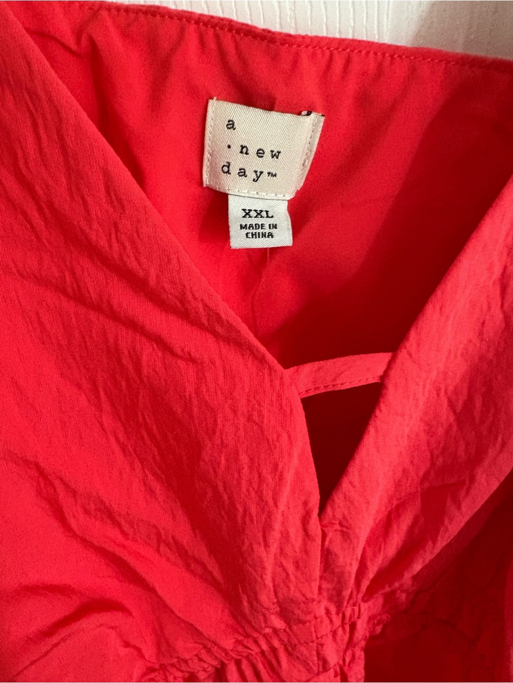 a new day Coral Sleeveless V-Neck Mini Dress New size XXL - Picture 2 of 7